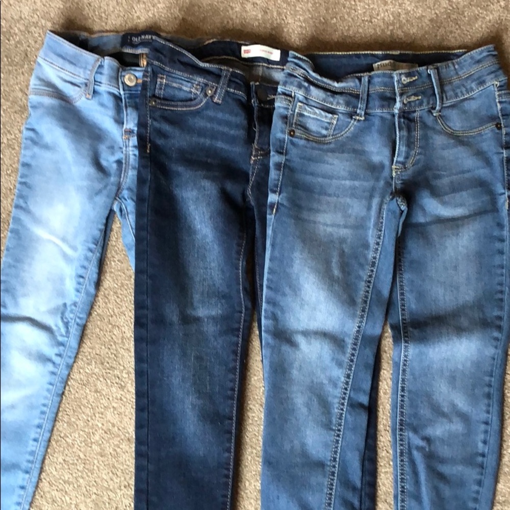 3 pairs girls jeans size 7